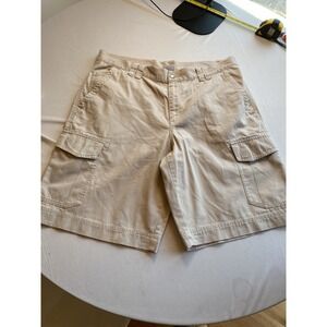 Columbia Mens Cargo Shorts Size 38 Tan Beige 100% Cotton Outdoor Hiking Camp